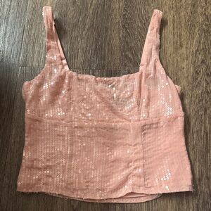 White Fox Sequin Top